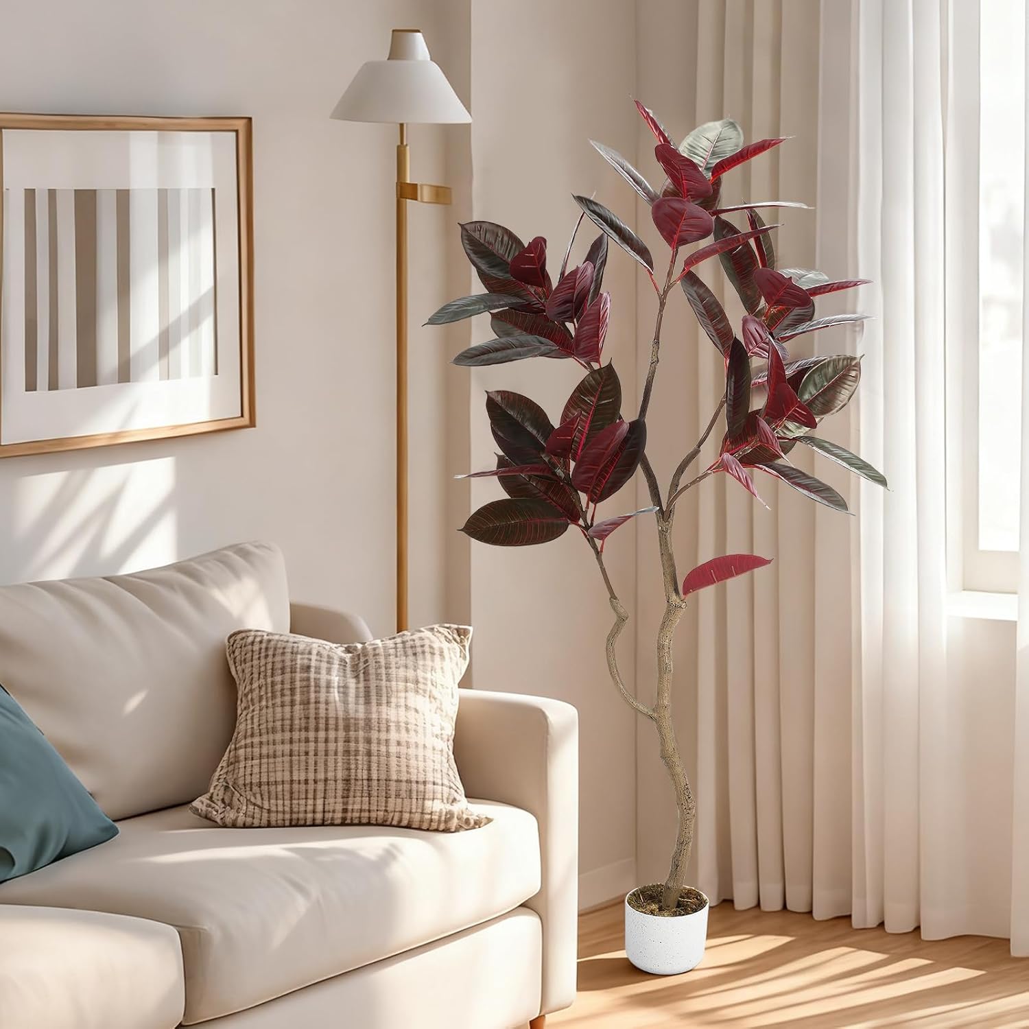 Ficus Lyrata Tree - Artificial Fiddle Leaf Fig Tree, 5FT
