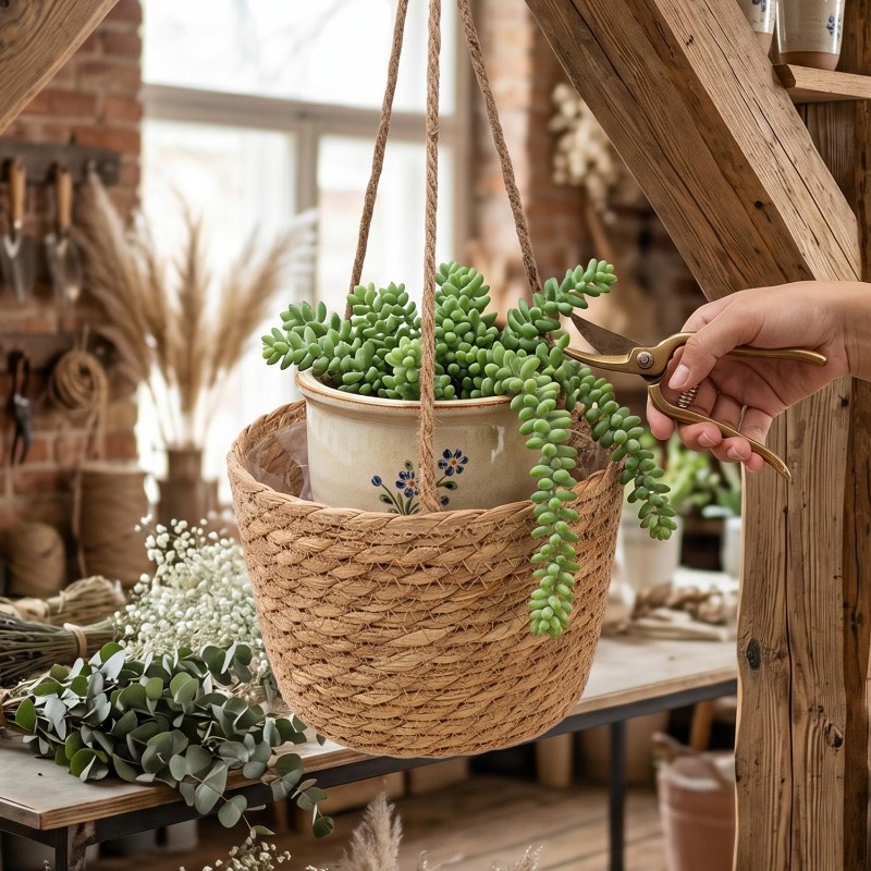 1/3x Rope Hanging Planter Bask - Spider Plant Hanging incelemesi ve fiyatı