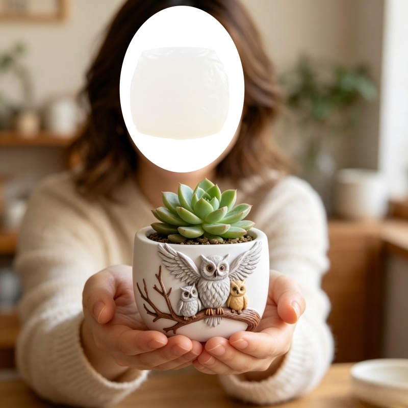The owl standing on the branch - Echeveria Succulent incelemesi ve fiyatı