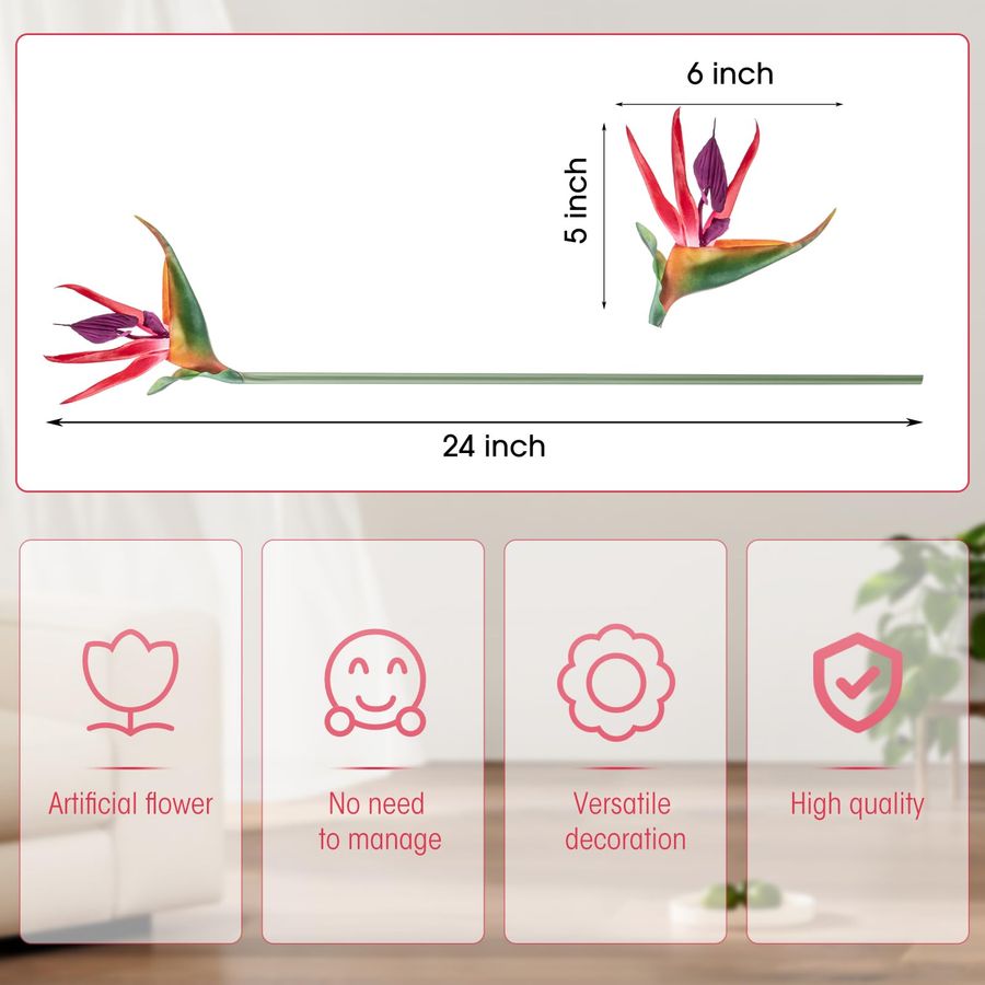 12 Pcs Bird of Paradise Artifi - Bird Paradise Strelitzia incelemesi ve fiyatı