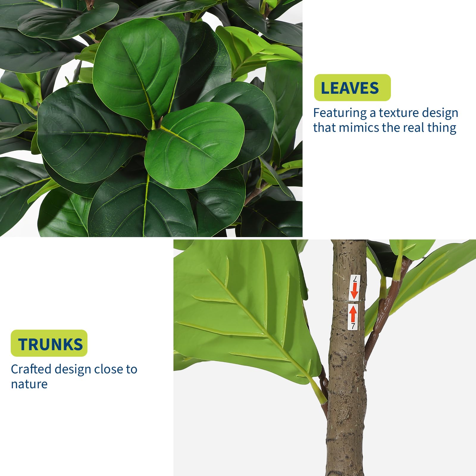 Artificial Fiddle Leaf Fig Tre - Ficus Lyrata Tree incelemesi ve fiyatı