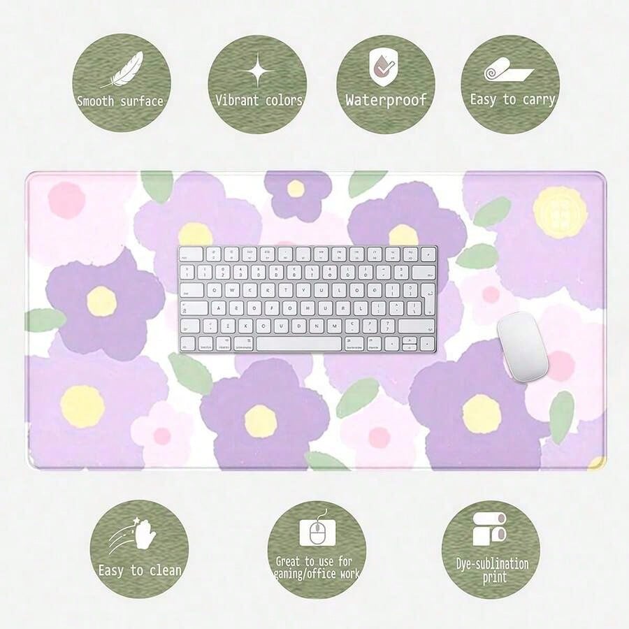 Purple Flower Mouse Pad - Larg - Tradescantia Purple incelemesi ve fiyatı