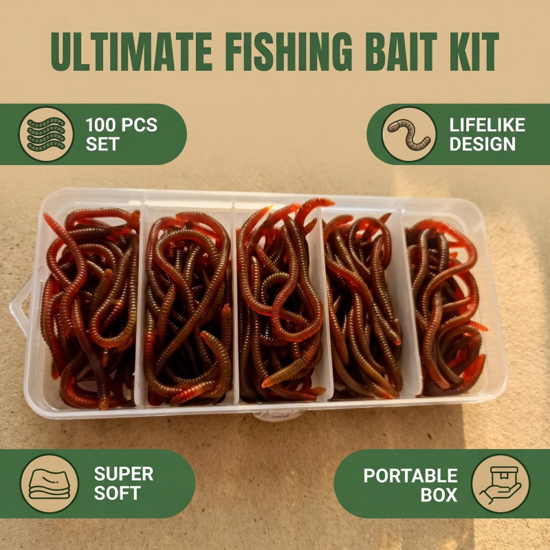 100pcs Soft Lure Bass Bream Bl - Aglaonema Red incelemesi ve fiyatı