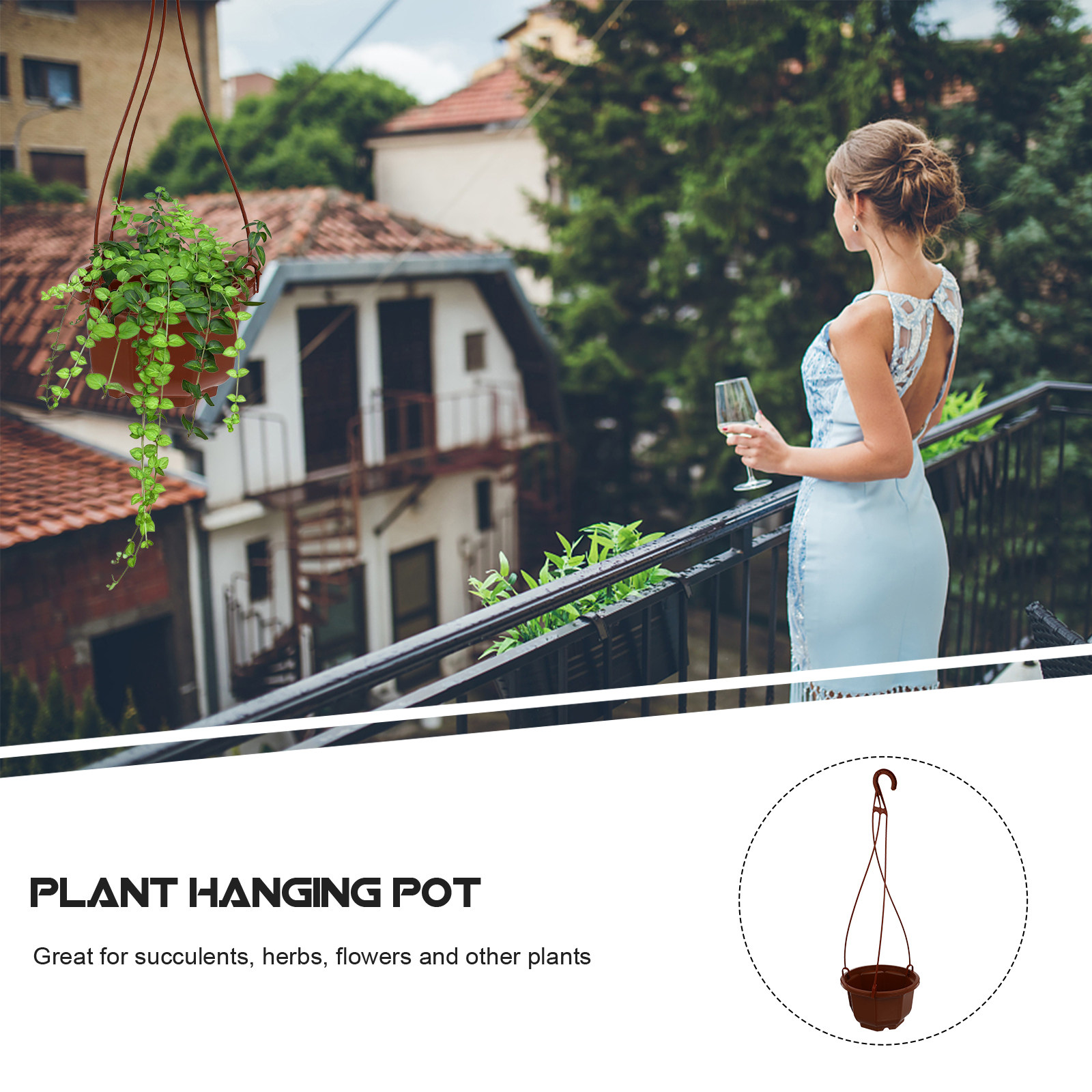 6Sets Hanging Flowerpot Lightw - Spider Plant Hanging incelemesi ve fiyatı