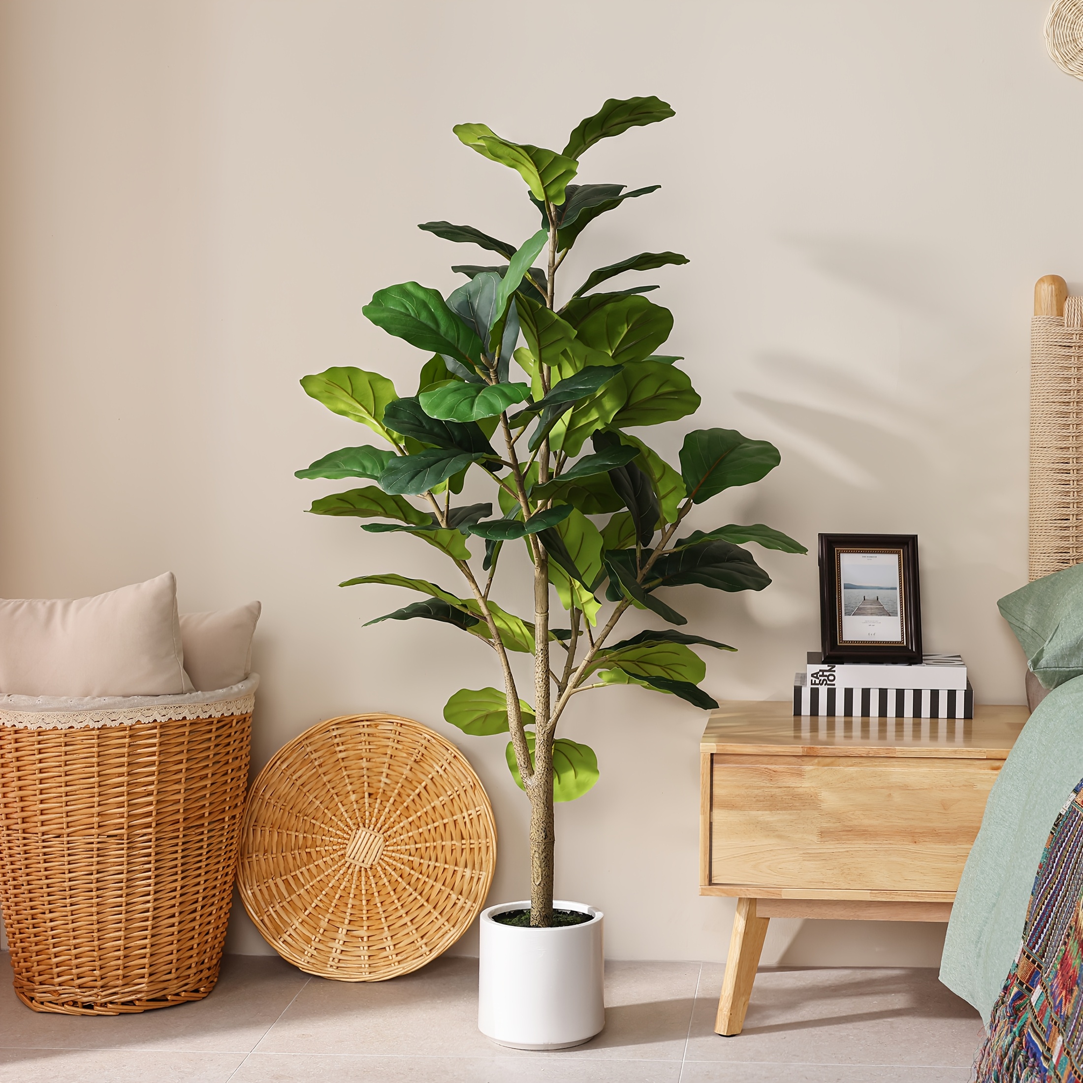 4.5ft Realistic Artificial Fid - Ficus Lyrata Tree incelemesi ve fiyatı