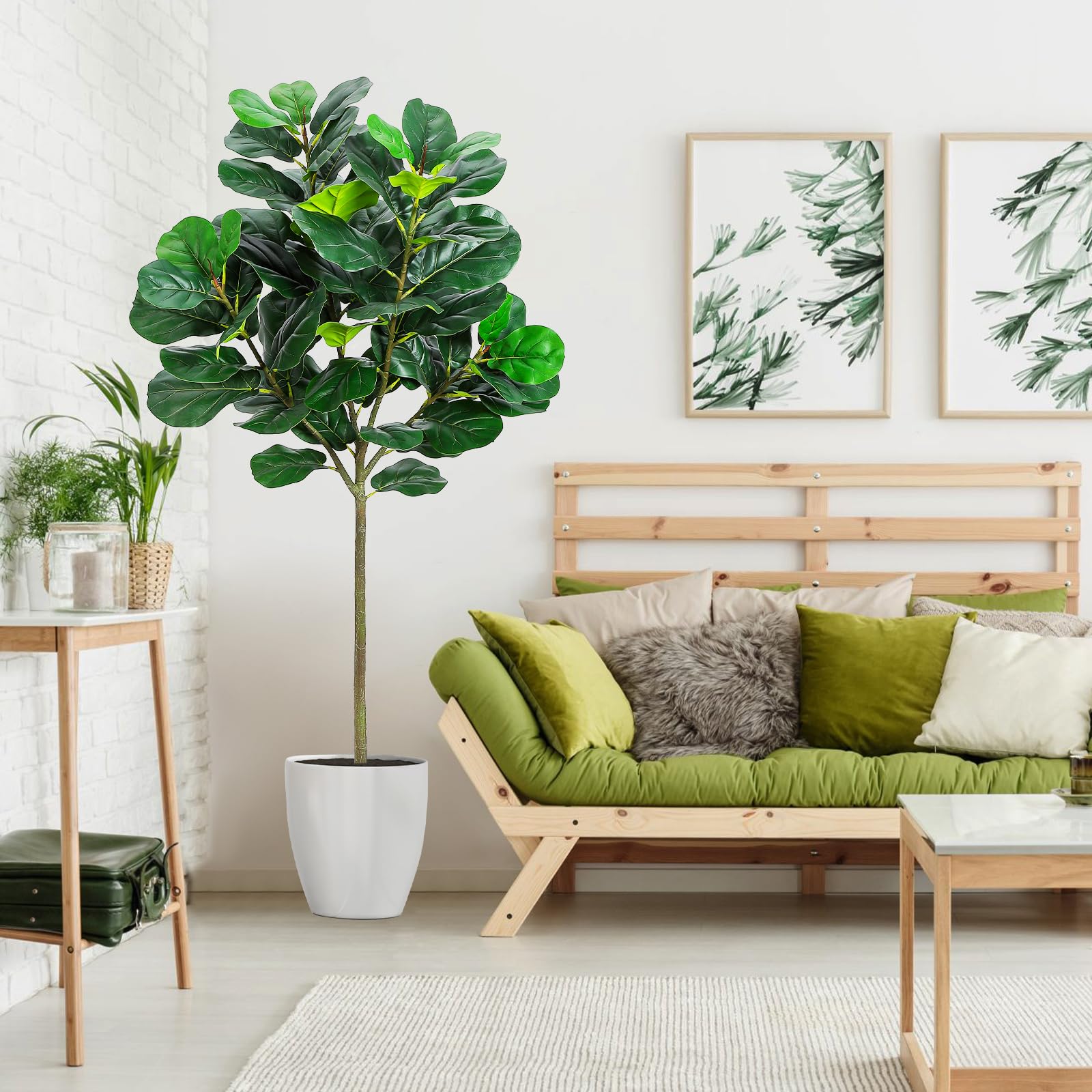 GlowSol 5.2 Ft Artificial Fidd - Ficus Lyrata Tree incelemesi ve fiyatı