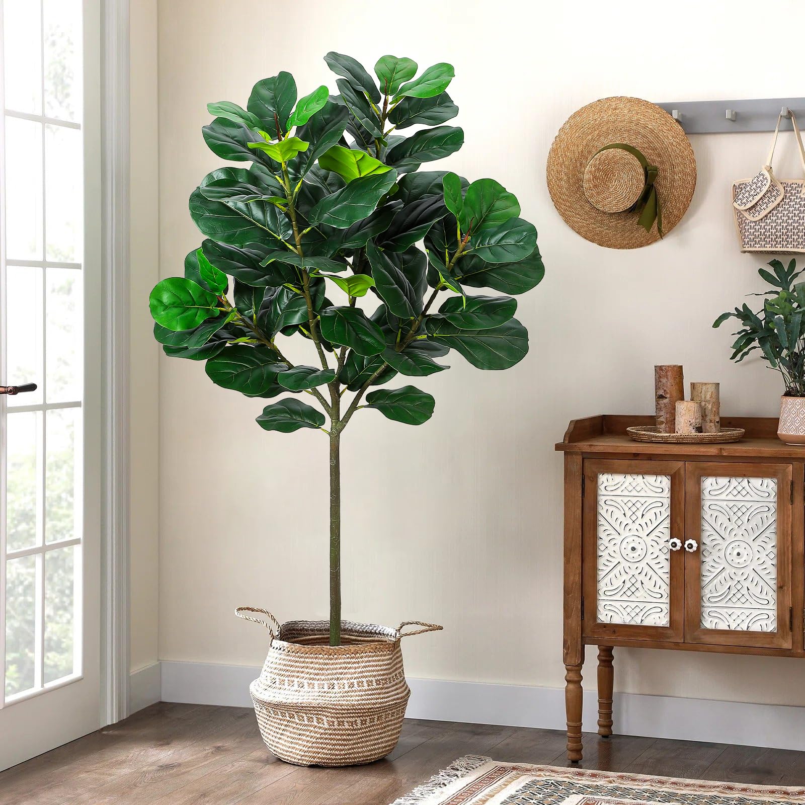 GlowSol 5.2 Ft Artificial Fidd - Ficus Lyrata Tree incelemesi ve fiyatı