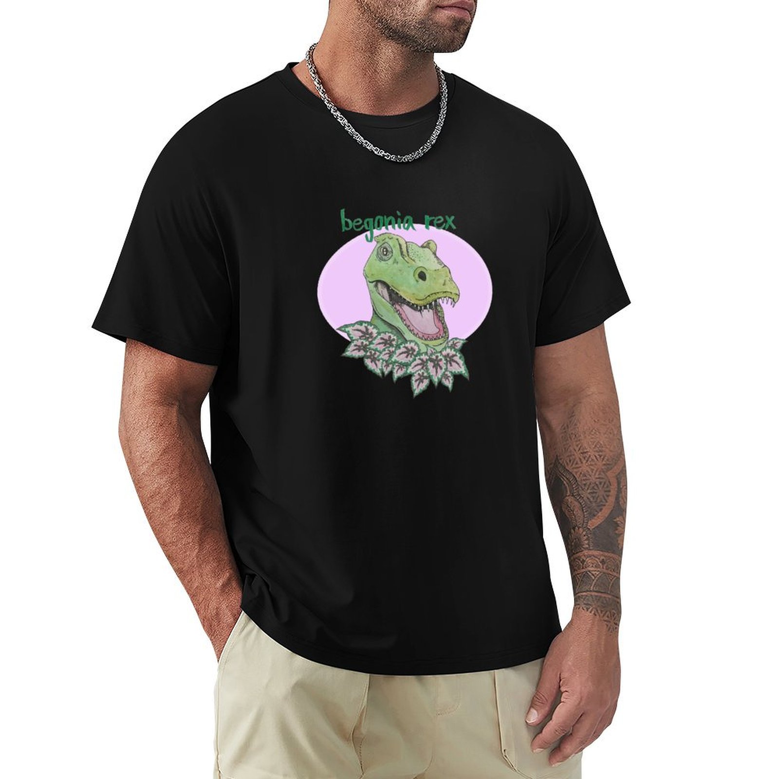 T rex begonia (pink) T-Shirt S - Begonia Rex incelemesi ve fiyatı